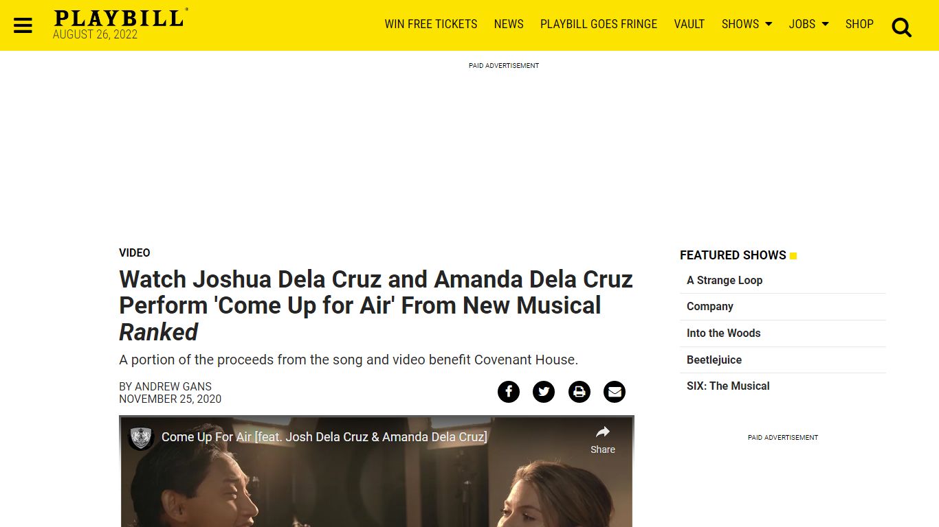 Watch Joshua Dela Cruz and Amanda Dela Cruz Perform 'Come Up for Air ...
