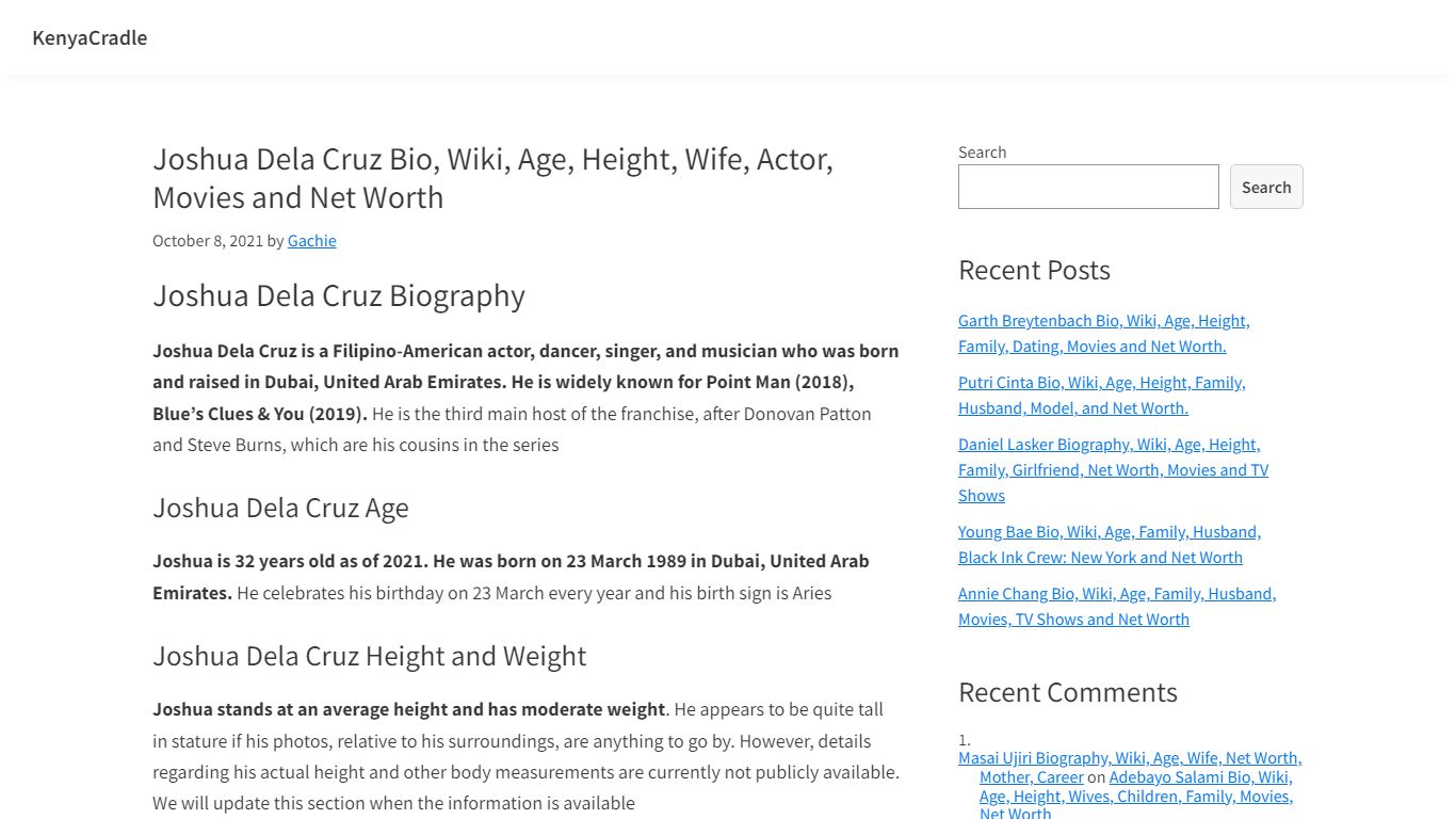 Joshua Dela Cruz Bio, Wiki, Age, Height, Wife, Actor ... - KenyaCradle